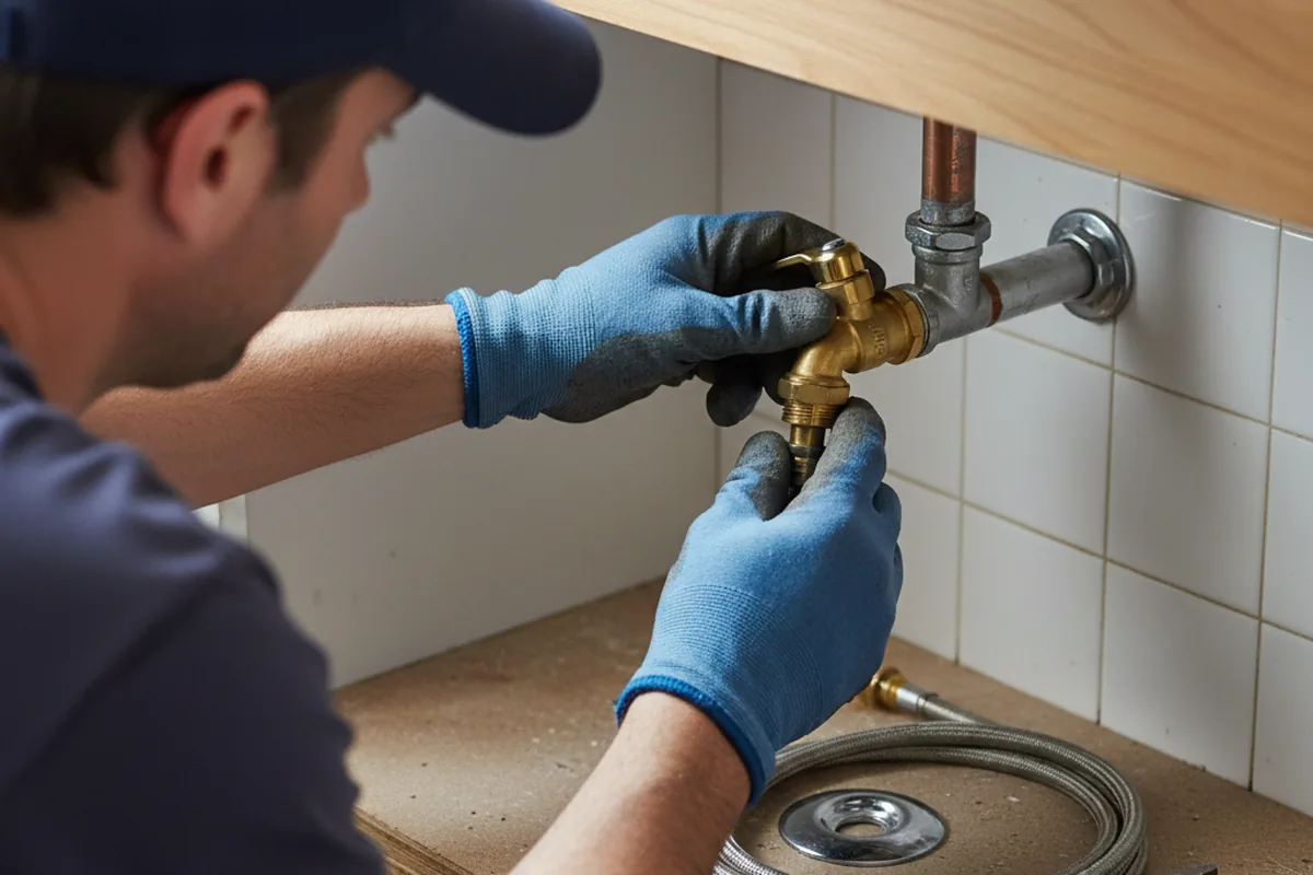 Shutoff valve and fitting work during Emergency Plumbing in Conover